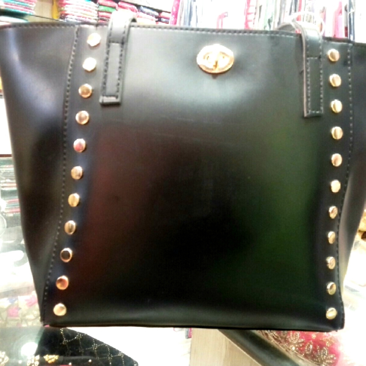 Black handbag Taneja brand for women