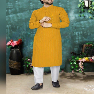 Mustard Kurta with pyjama