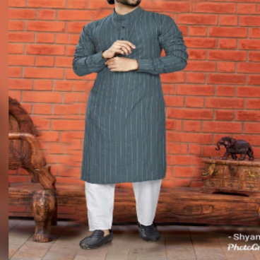 Gray Kurta with pyjama