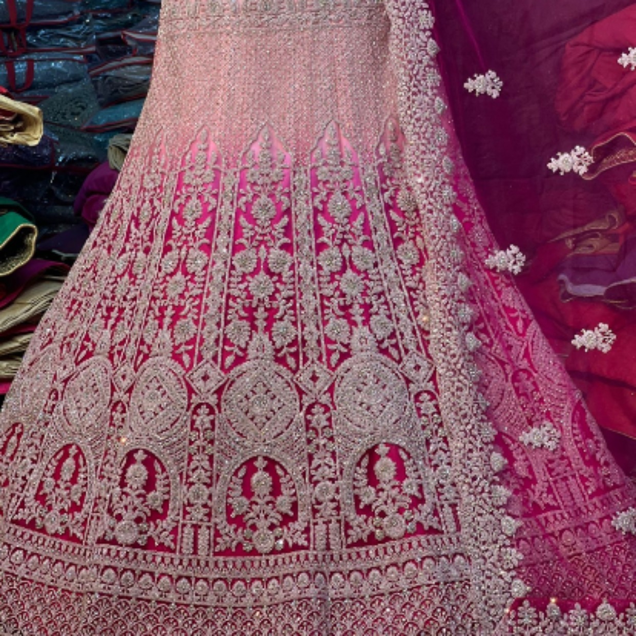 Designer Heavywork Lehenga with 4 meter flare