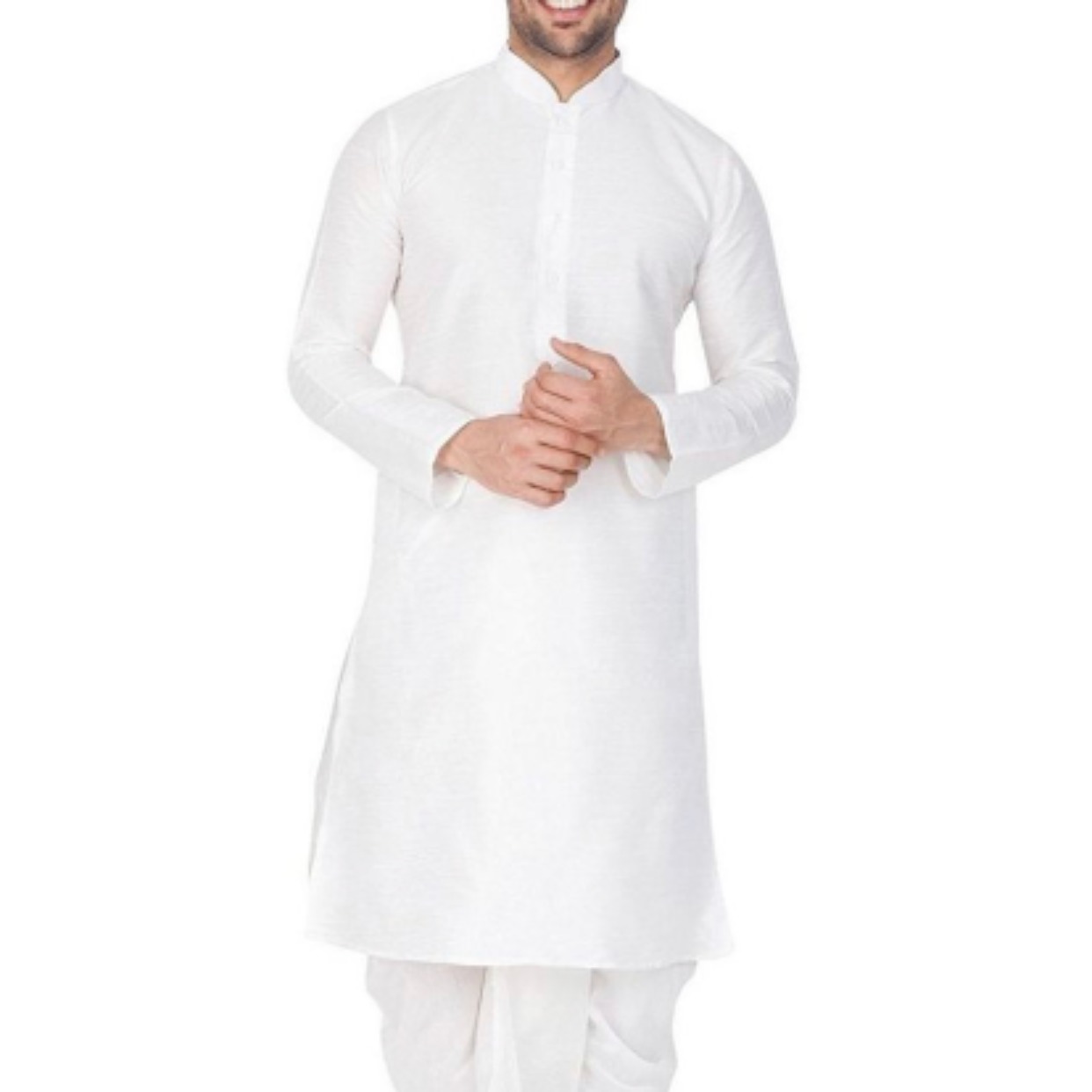 White kurta with Dhoti pant