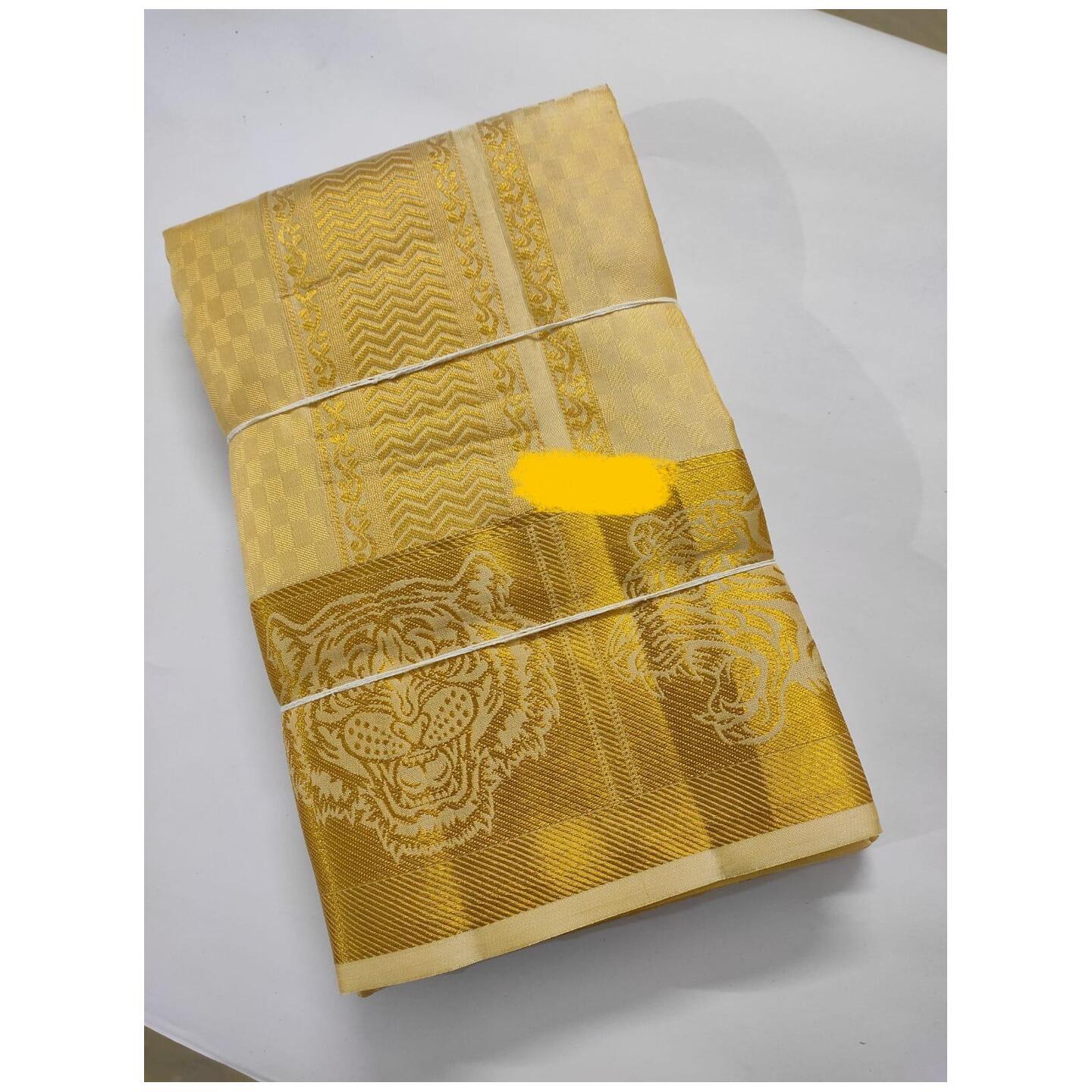 Pure Silk Dhoti Set with Shirt material and Angavastram 