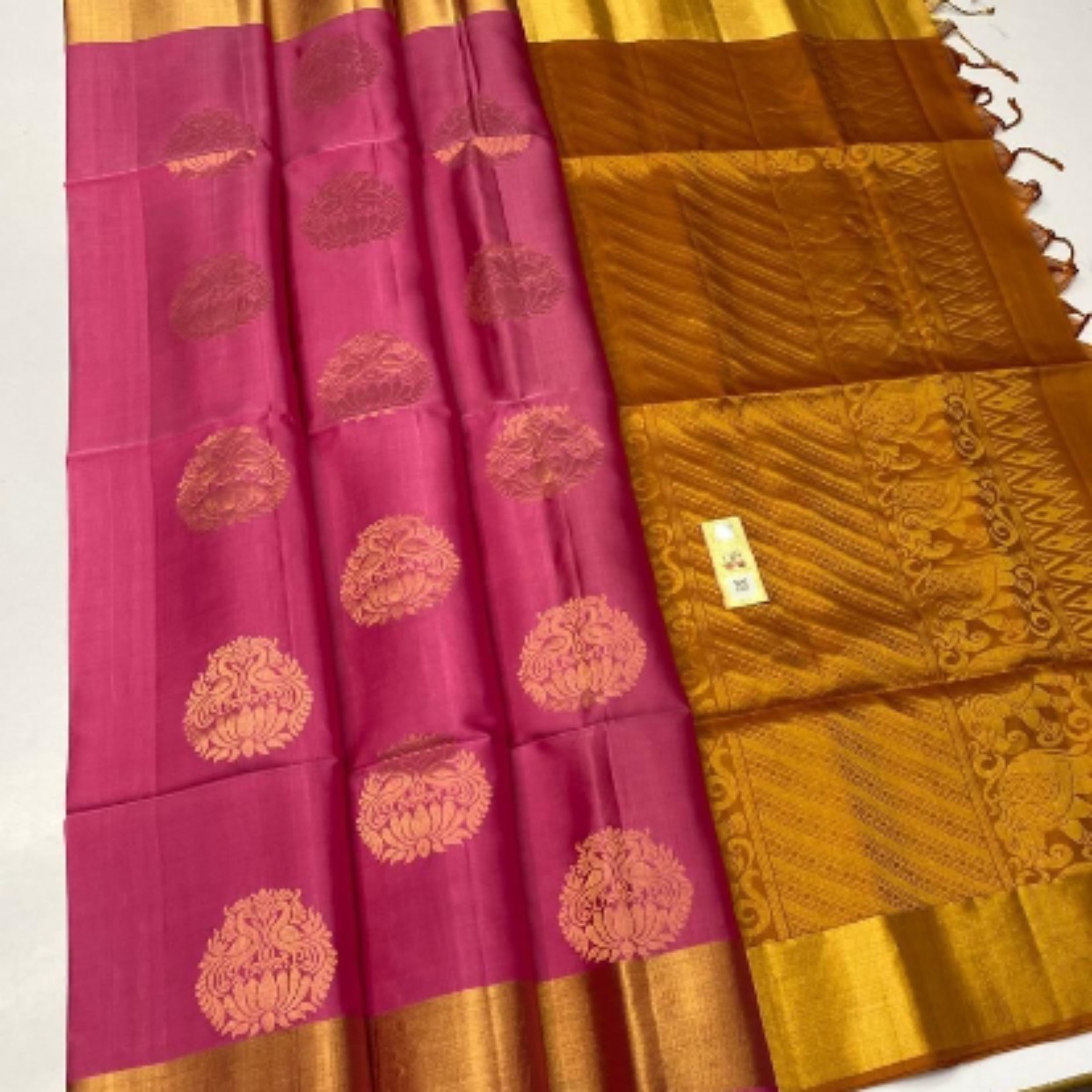 Pink Kancheepuram silk saree