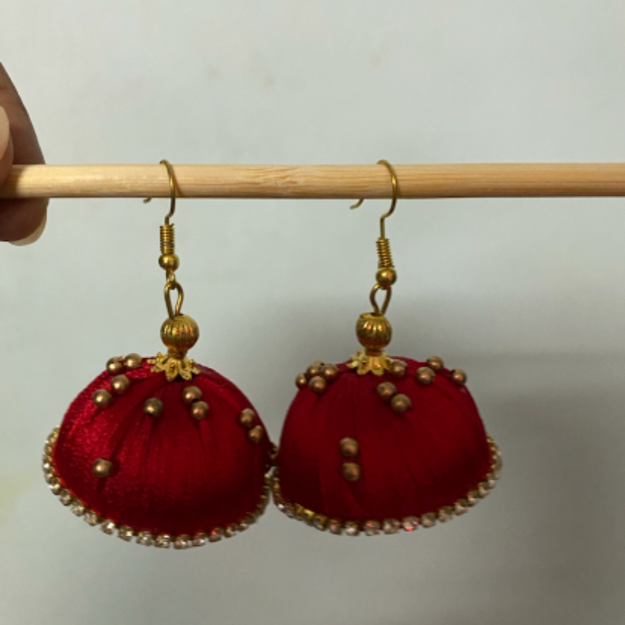 Red shade silk thread Jhumkha 