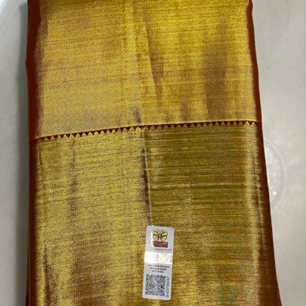 Dark Red with full gold zari Kancheepuram silk saree