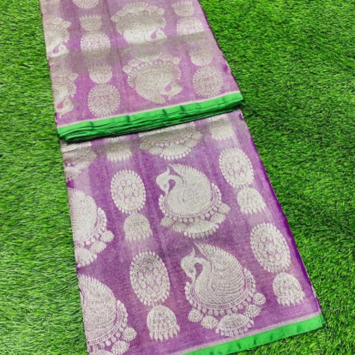 Lavender Shade Venkatagiri Pure Silk Saree