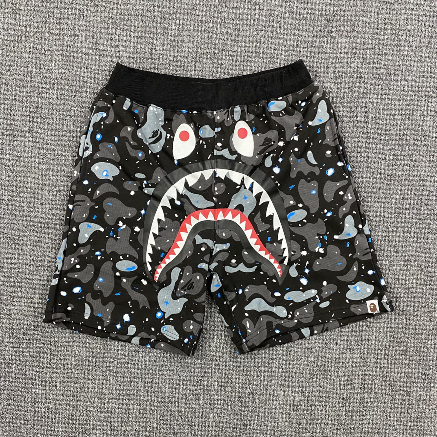 BAPE Space Camo Shark Sweat Shorts