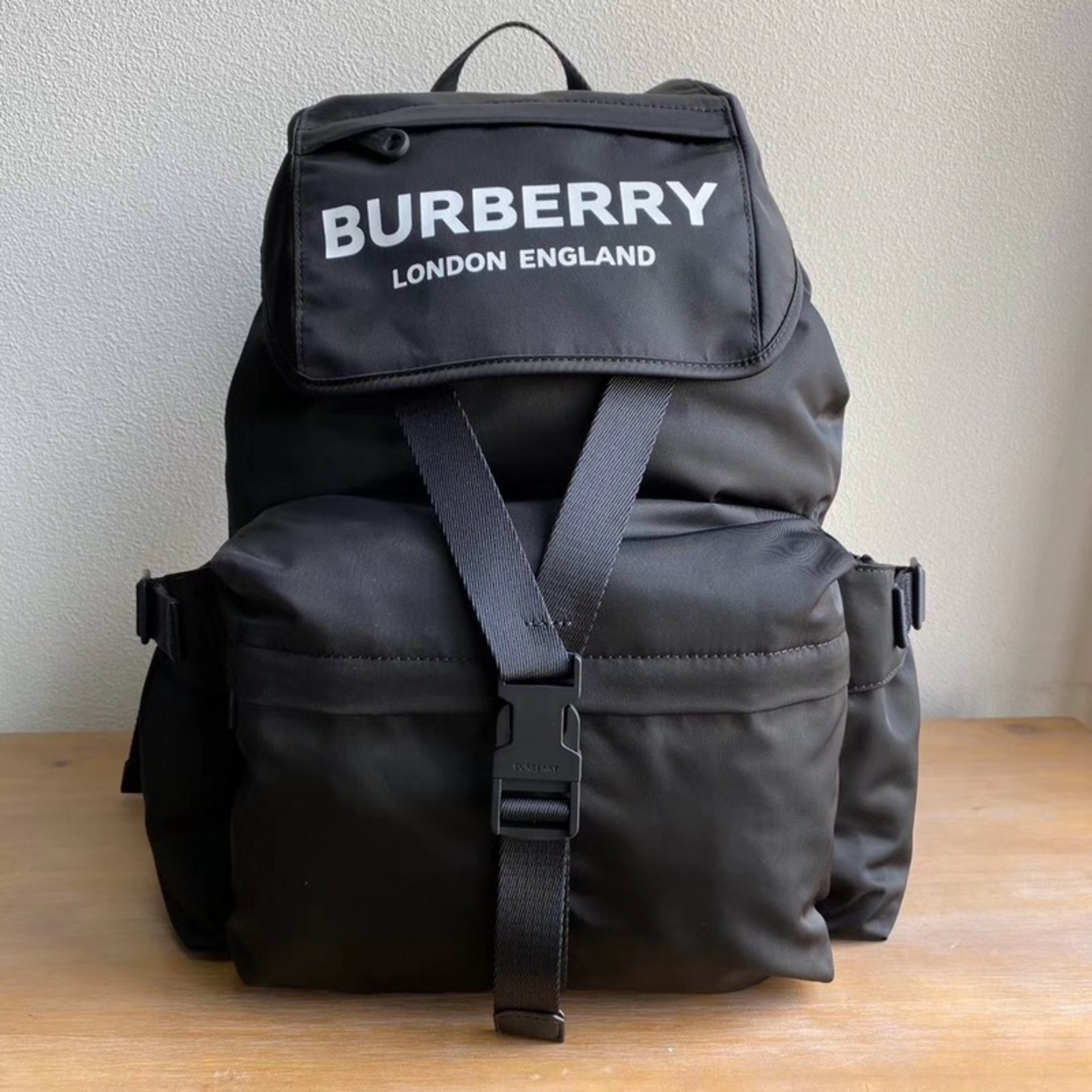 Burberry Logo Print Backpack