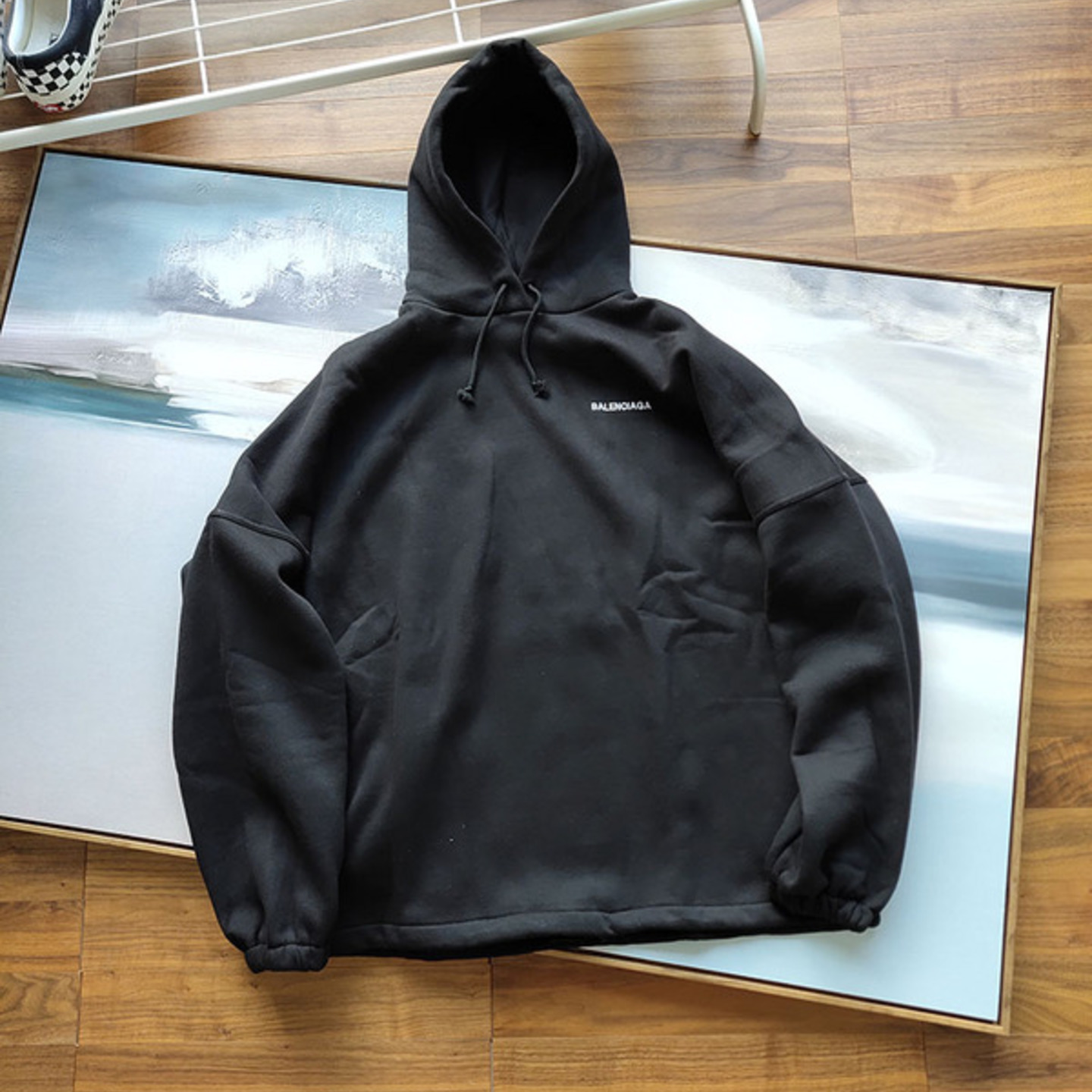 Balenciaga small logo oversize hoodie