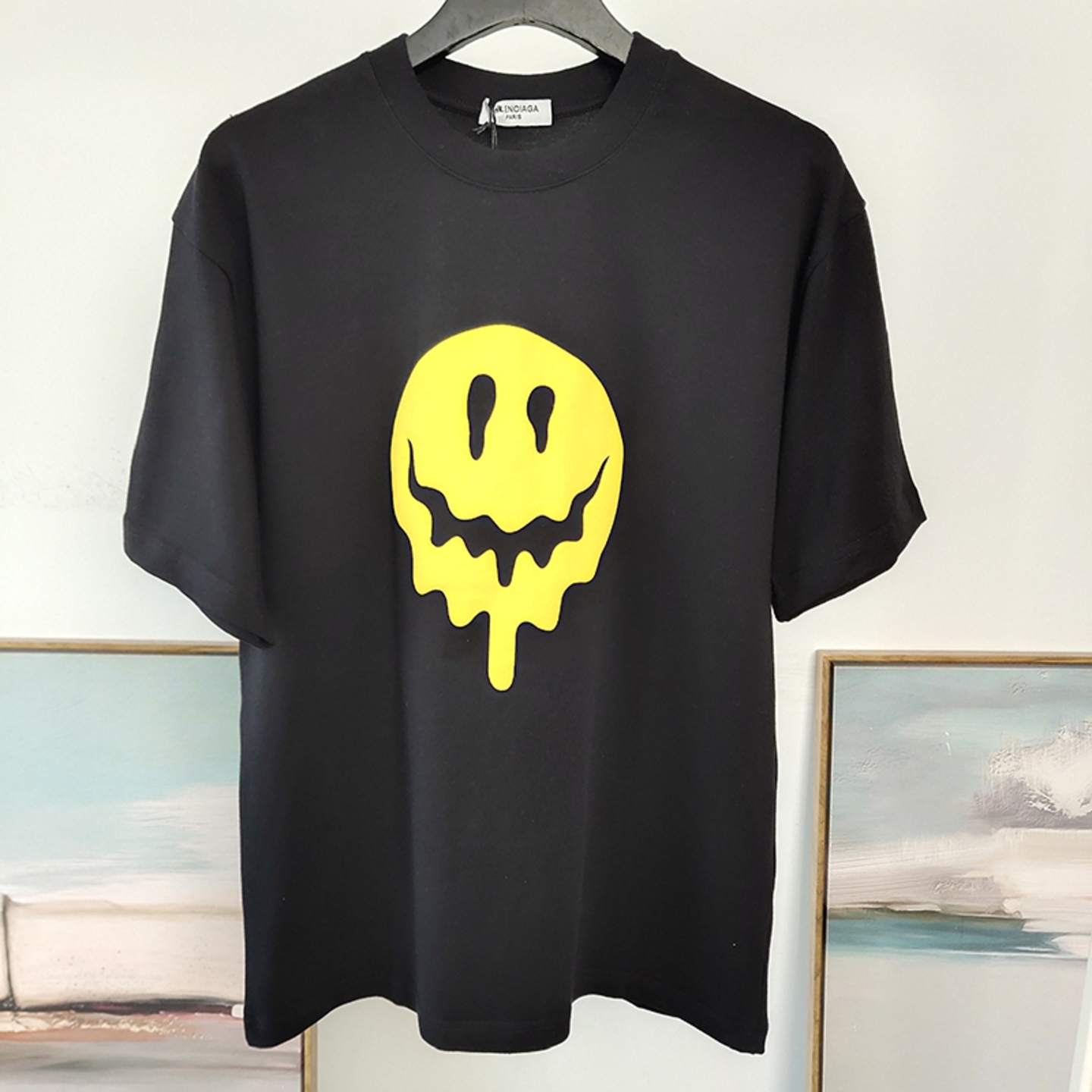 Balenciaga smiley face Print T-shirt