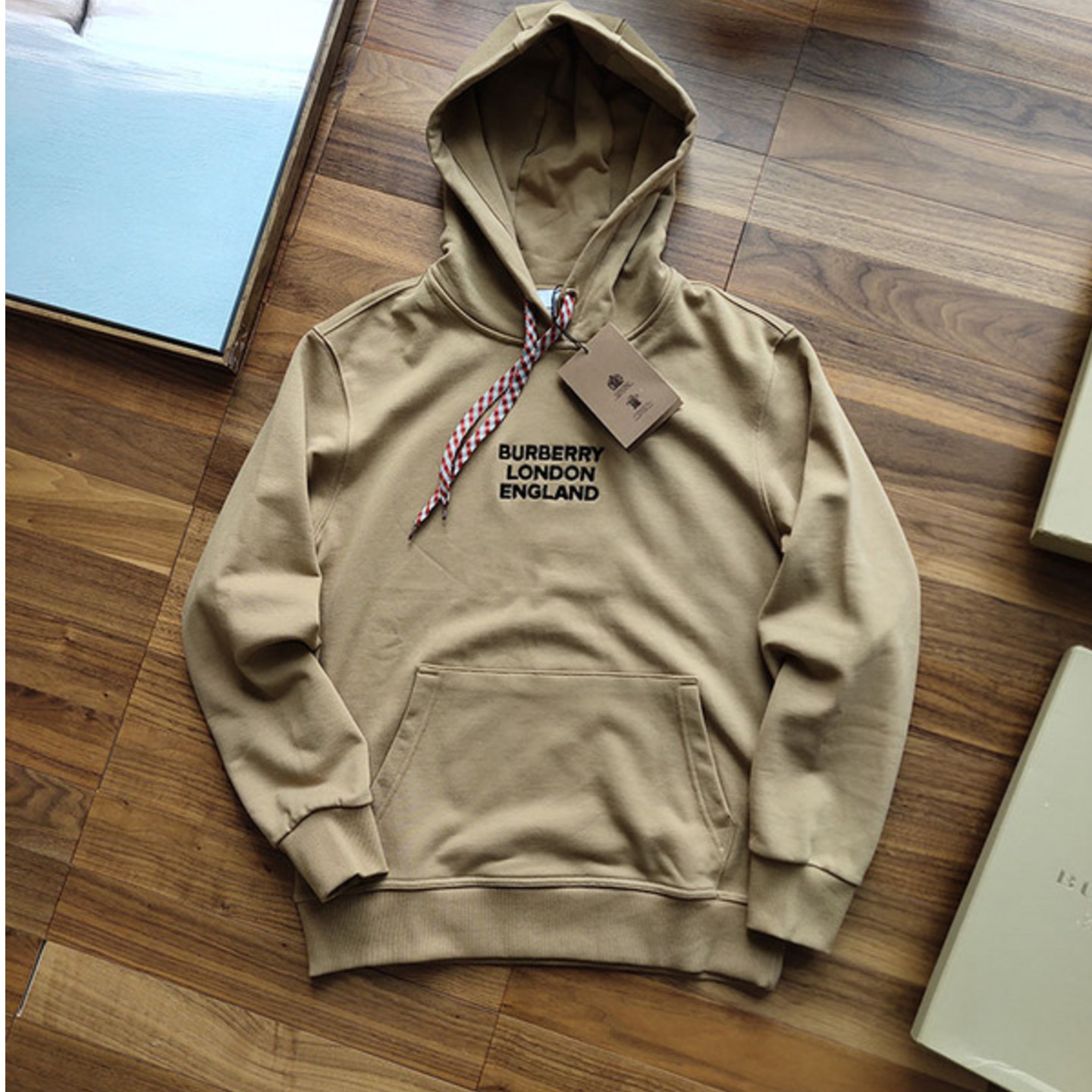 Burberry Logo Embroidery Cotton Hoodie
