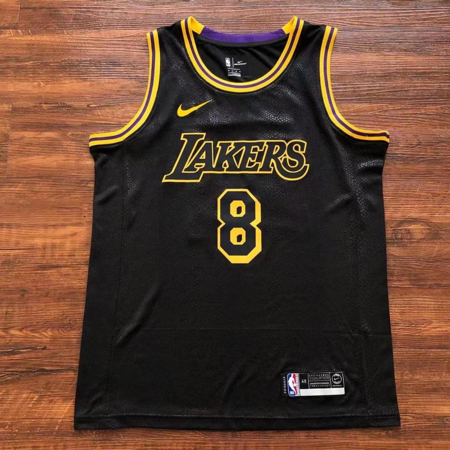 Nike Lakers Kobe Bryant Black Mamba City Edition Swingman Jersey 