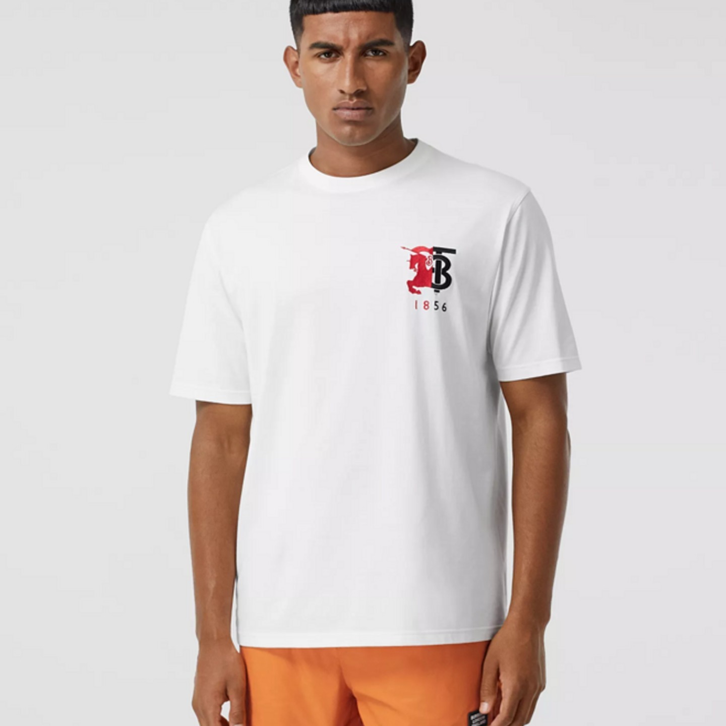 Burberry Contrast Logo Graphic Cotton T Shirt