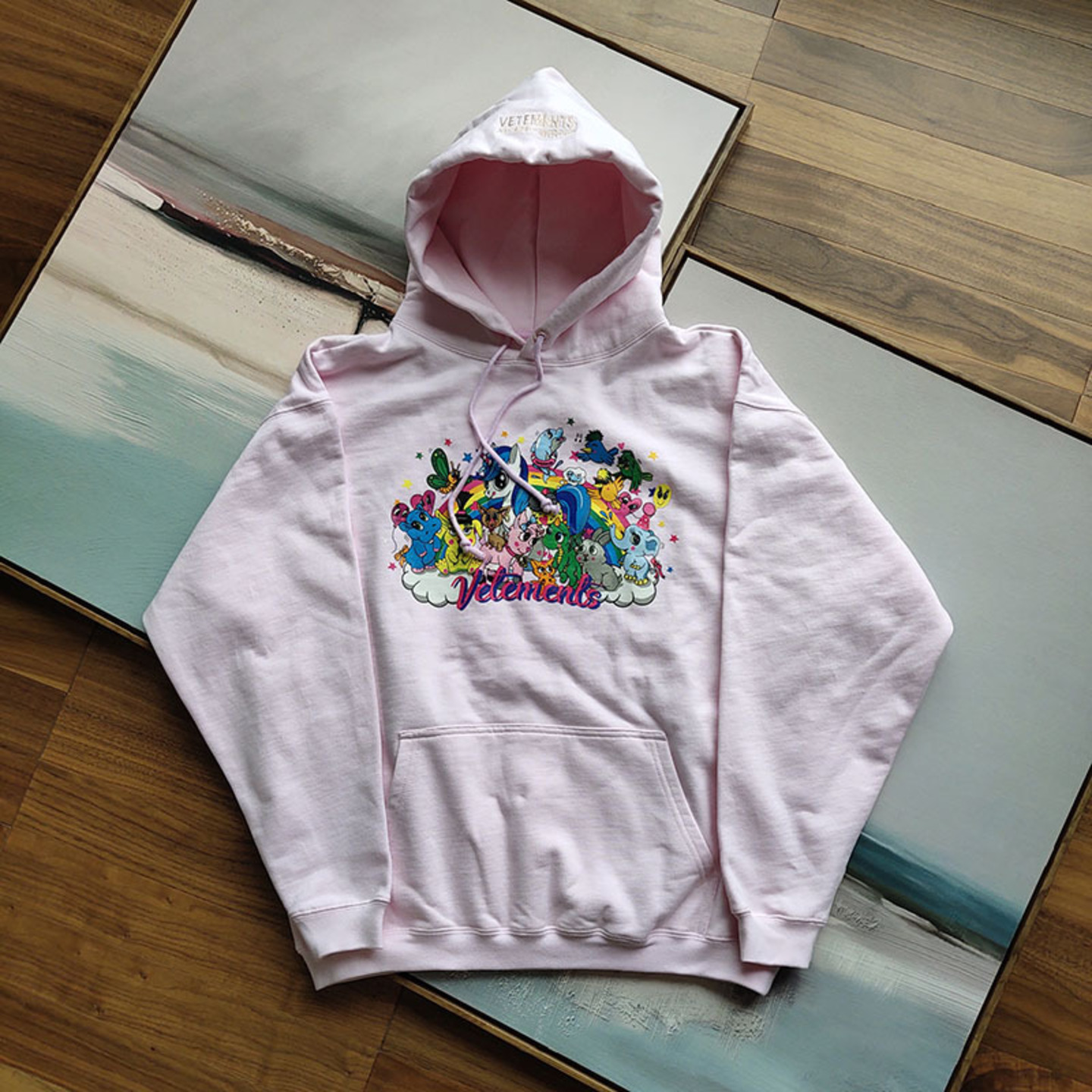 Vetements oversize unicorn print hoodie