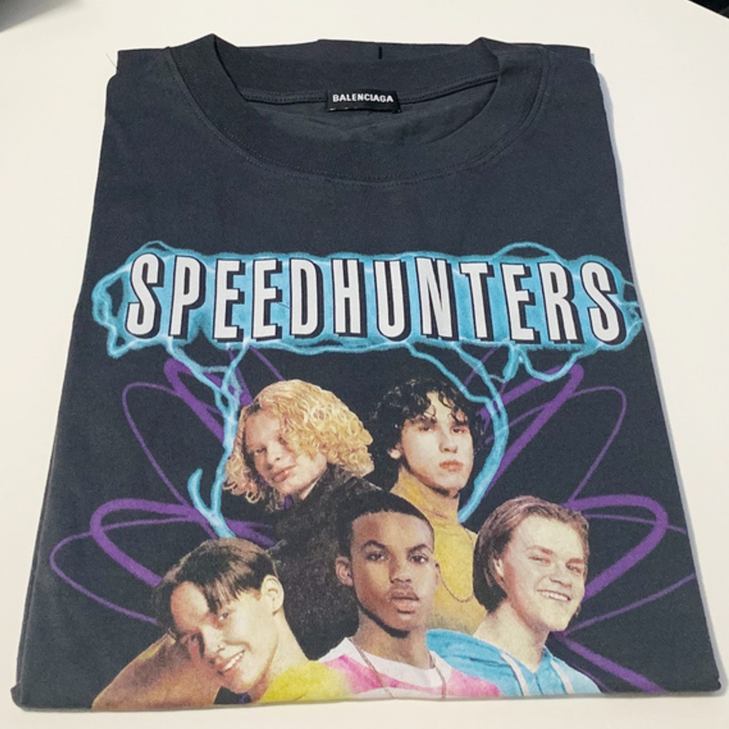 Balenciaga Speedhunter Logo Print  T Shirt