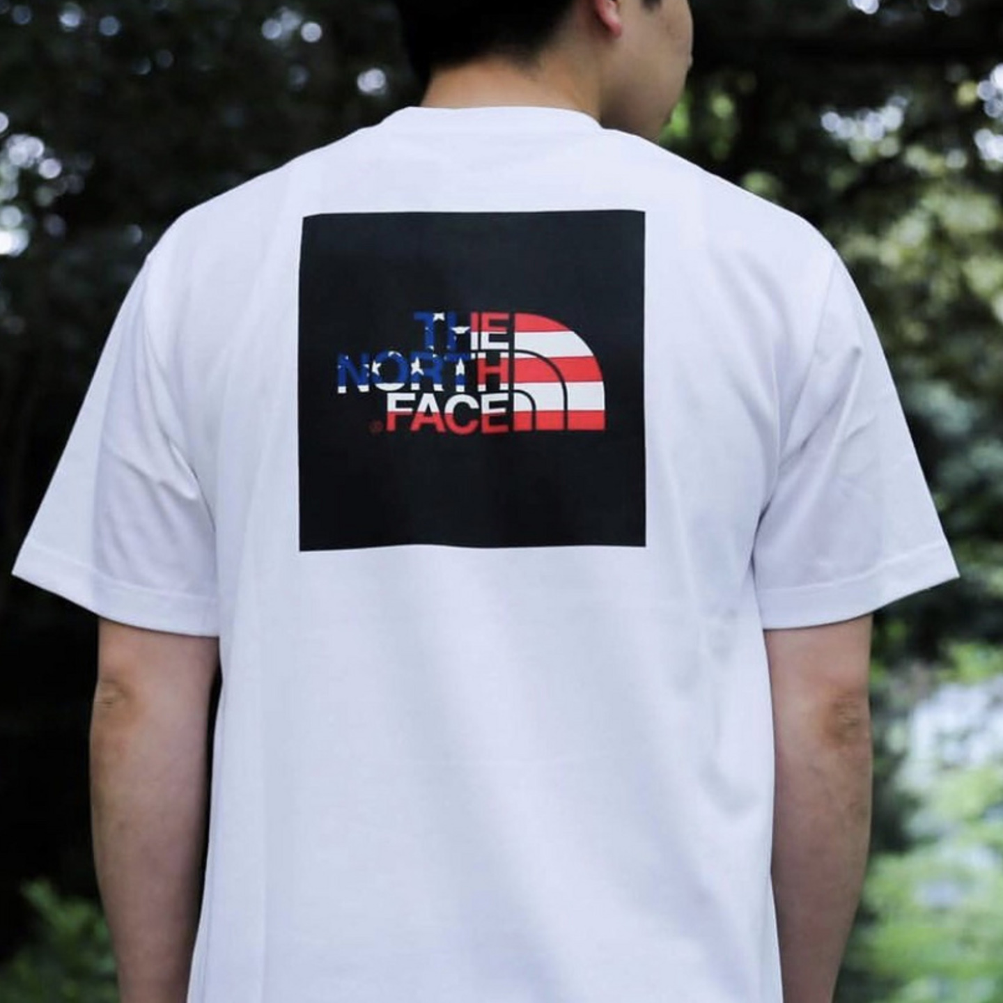 The North Face  National flag square logo T Shirt