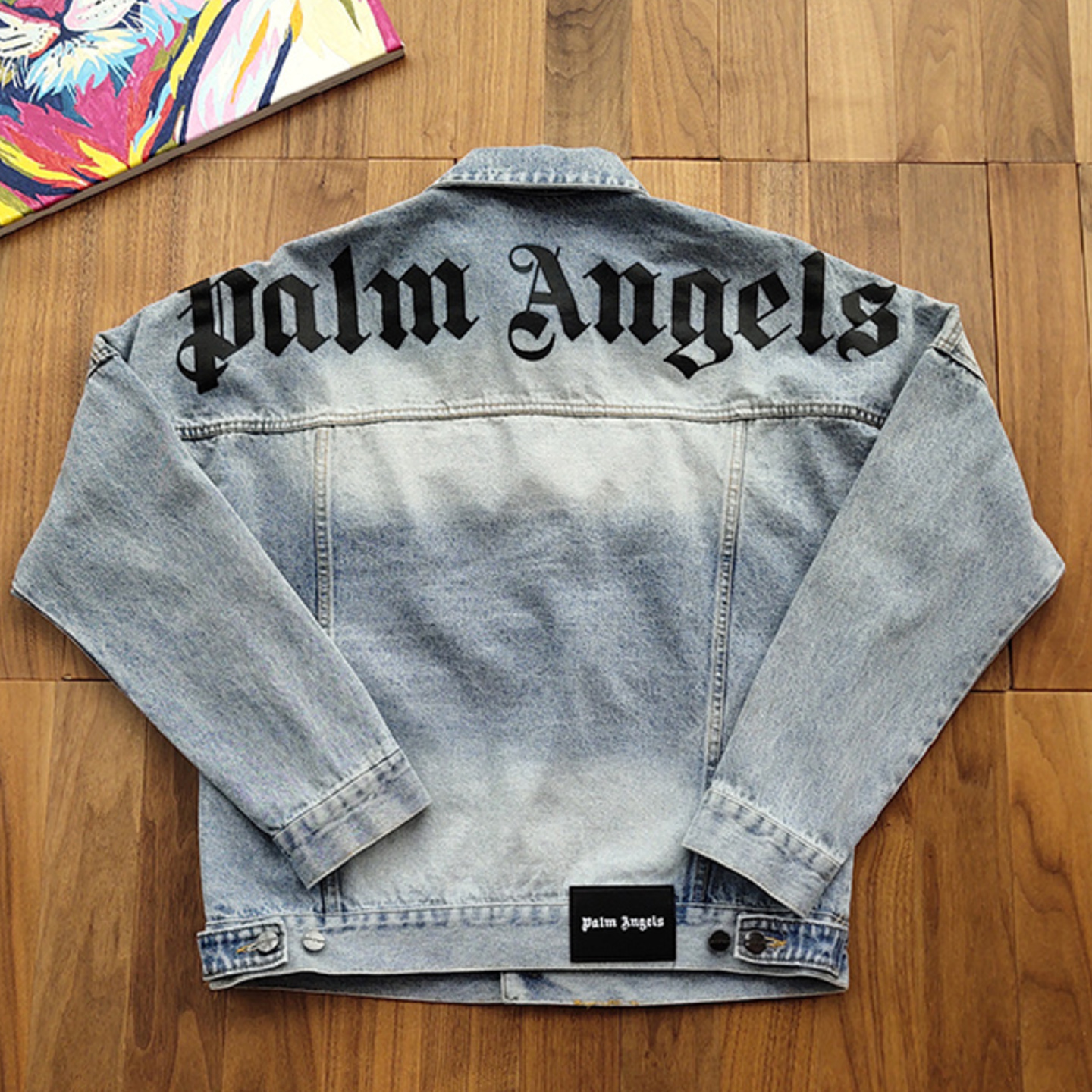 Palm Angels Printed Logo Denim Jacket 