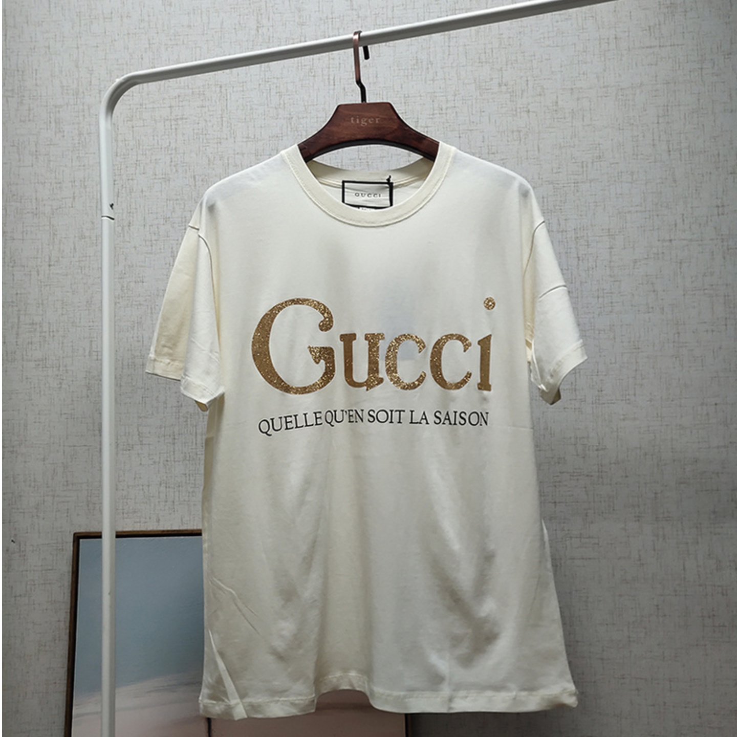  Gucci Gucci glitter print T-shirt