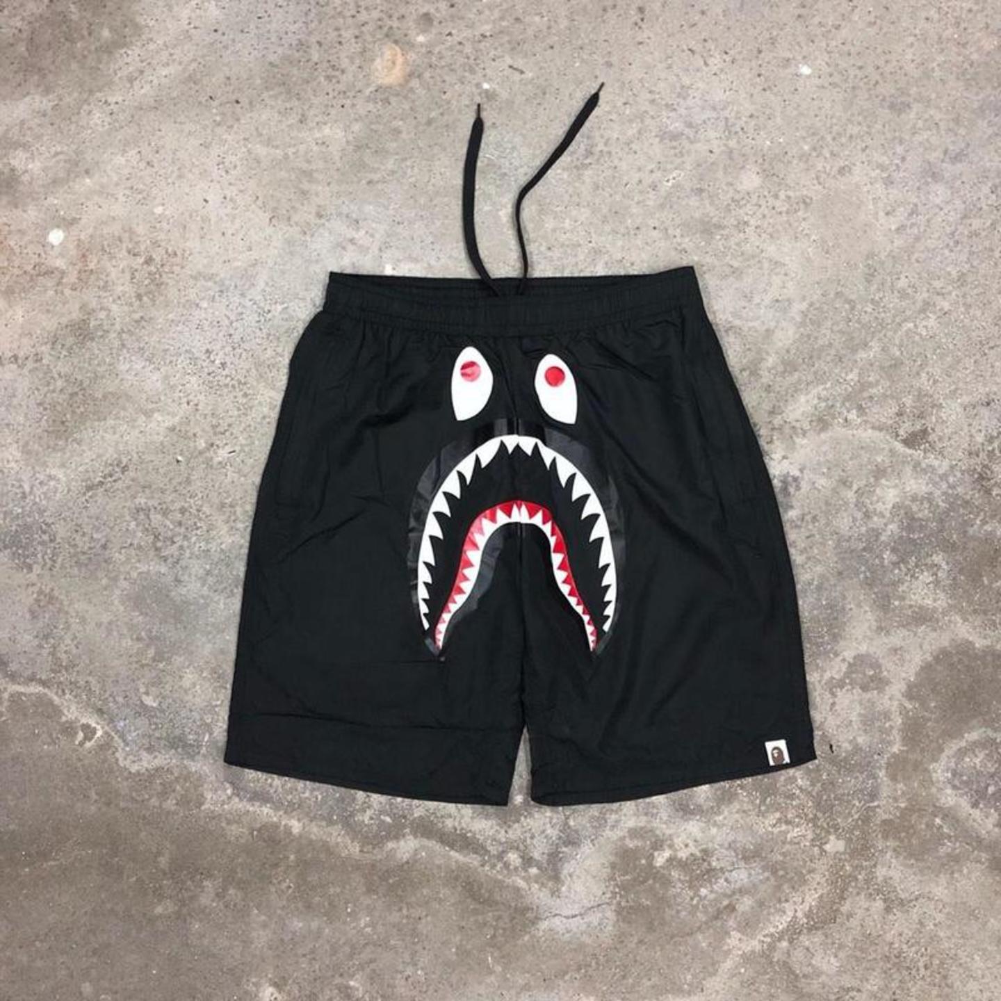 BAPE Shark Beach Shorts Black - SS18