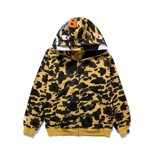 BAPE Color Camo Tiger Shark Full Zip Double Hoodie