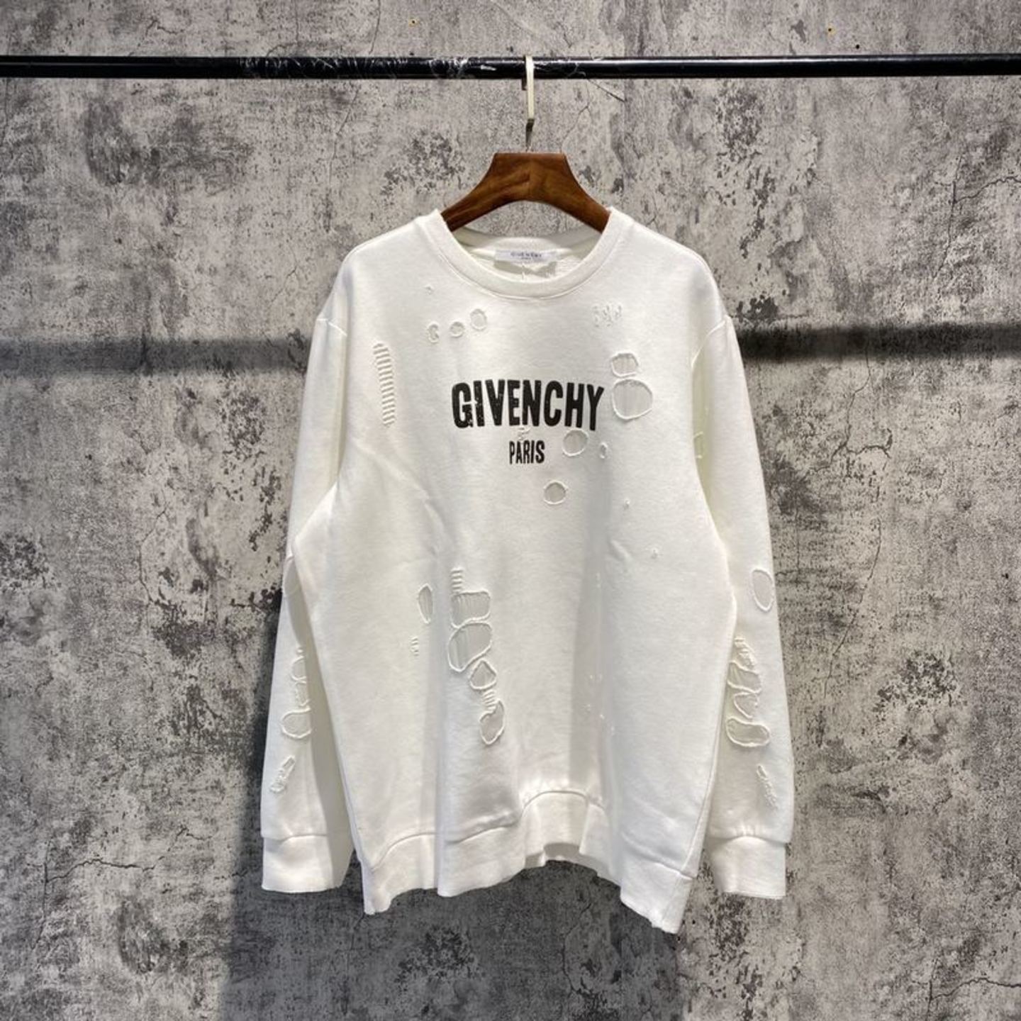 Givenchy Paris destroyed sweatshirt