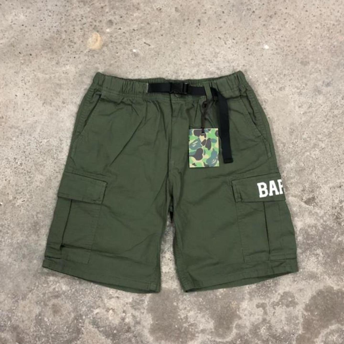 BAPE Cargo Army Green Shorts