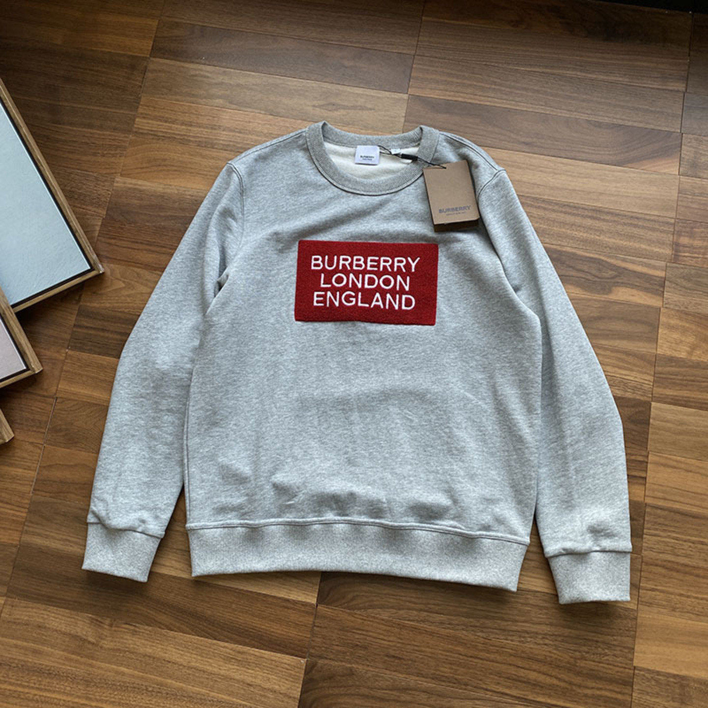 Burberry Logo Appliqué Cotton Sweatshirt 