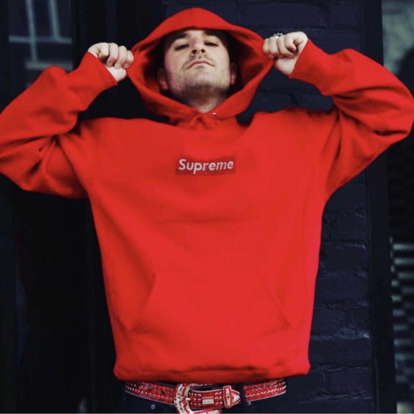 Supreme Swarovski Box Logo Hooded Sweatshirt