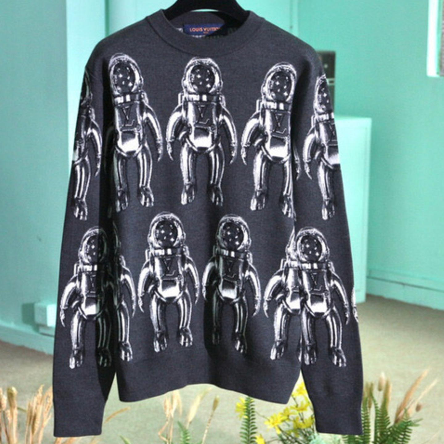  Louis Vuitton Gola redonda Spaceman Jacquard Sweater