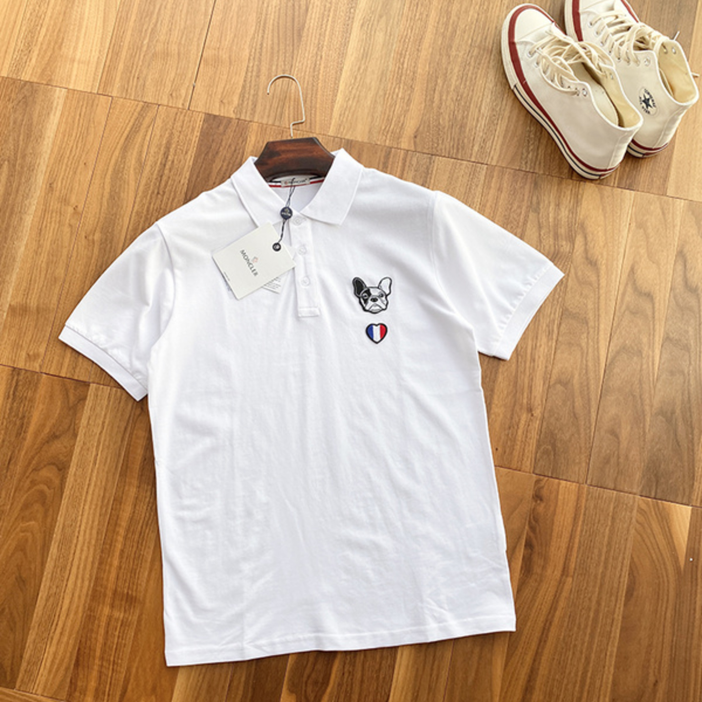 Moncler 19/20AW Plain Cotton Short Sleeves Logo T Shirt