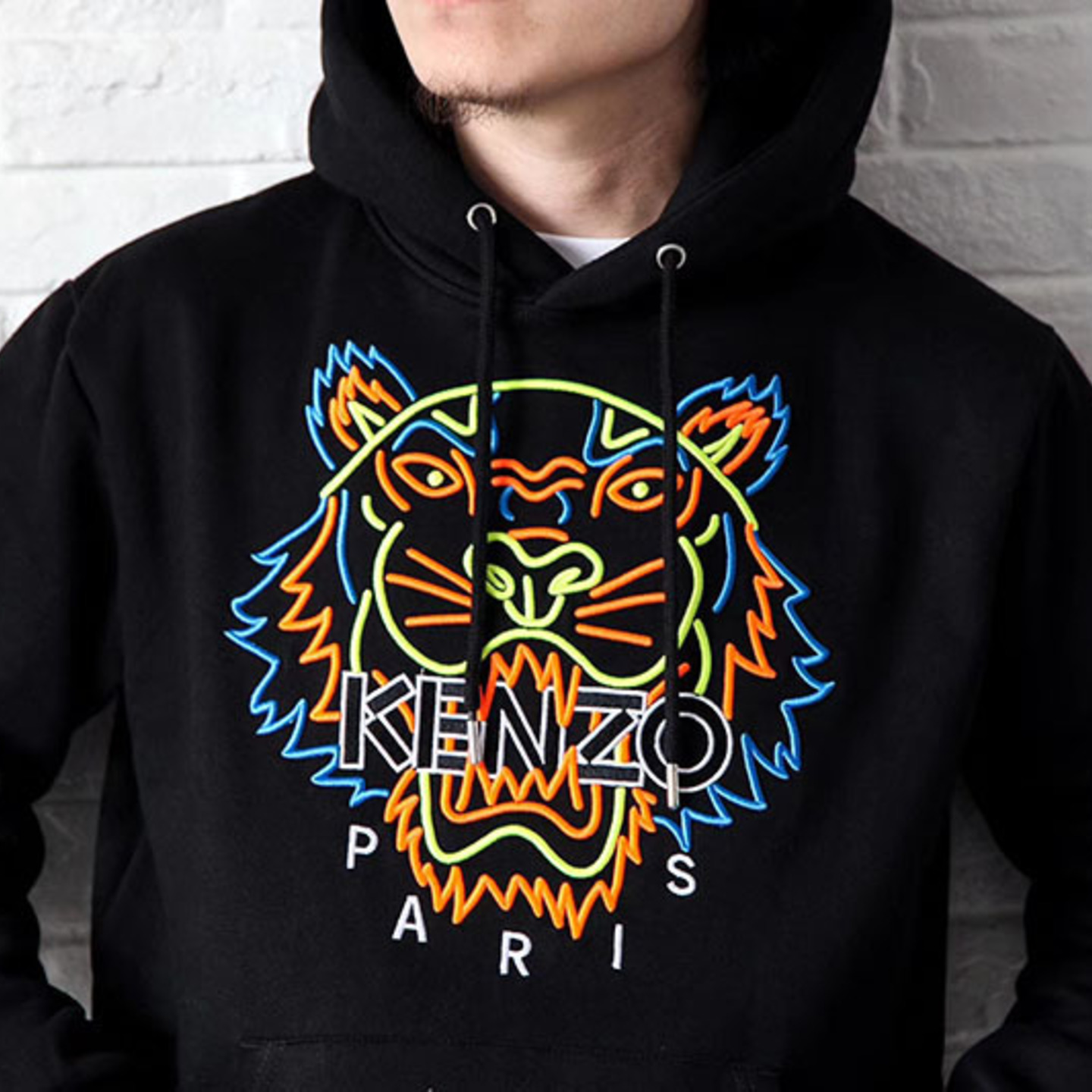 Kenzo Neon Tiger SS19 Hoodie Sweatshirt