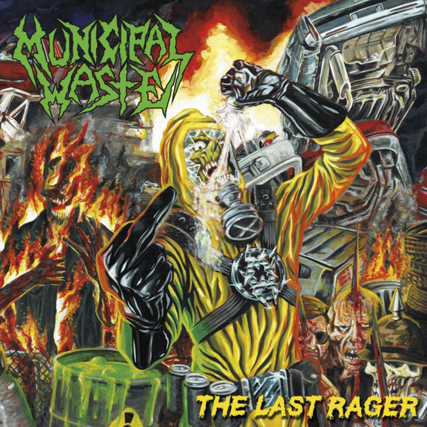 MUNICIPAL WASTE - The Last Rager 12 Yellow And Green Swirl w Black Splatter Vinyl