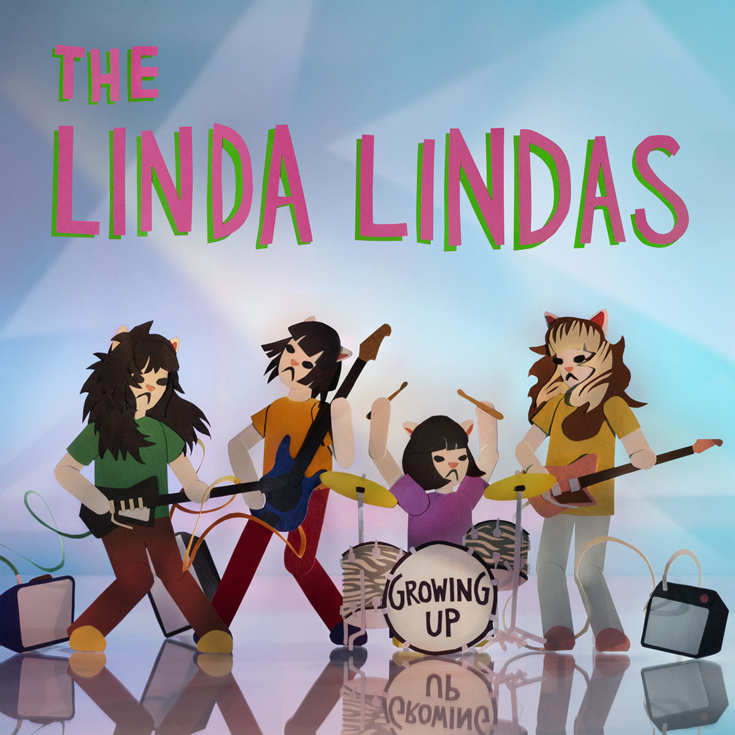 LINDA LINDAS, THE - Growing Up LP Clear w Blue Pink Splatter vinyl