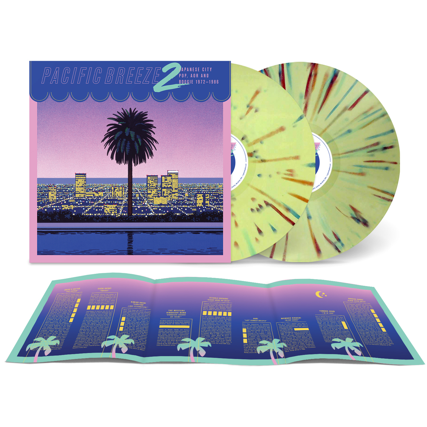 Pacific Breeze 2 Japanese City Pop, AOR & Boogie 1972-1986 2xLP Sunny Seaside Splatter Vinyl
