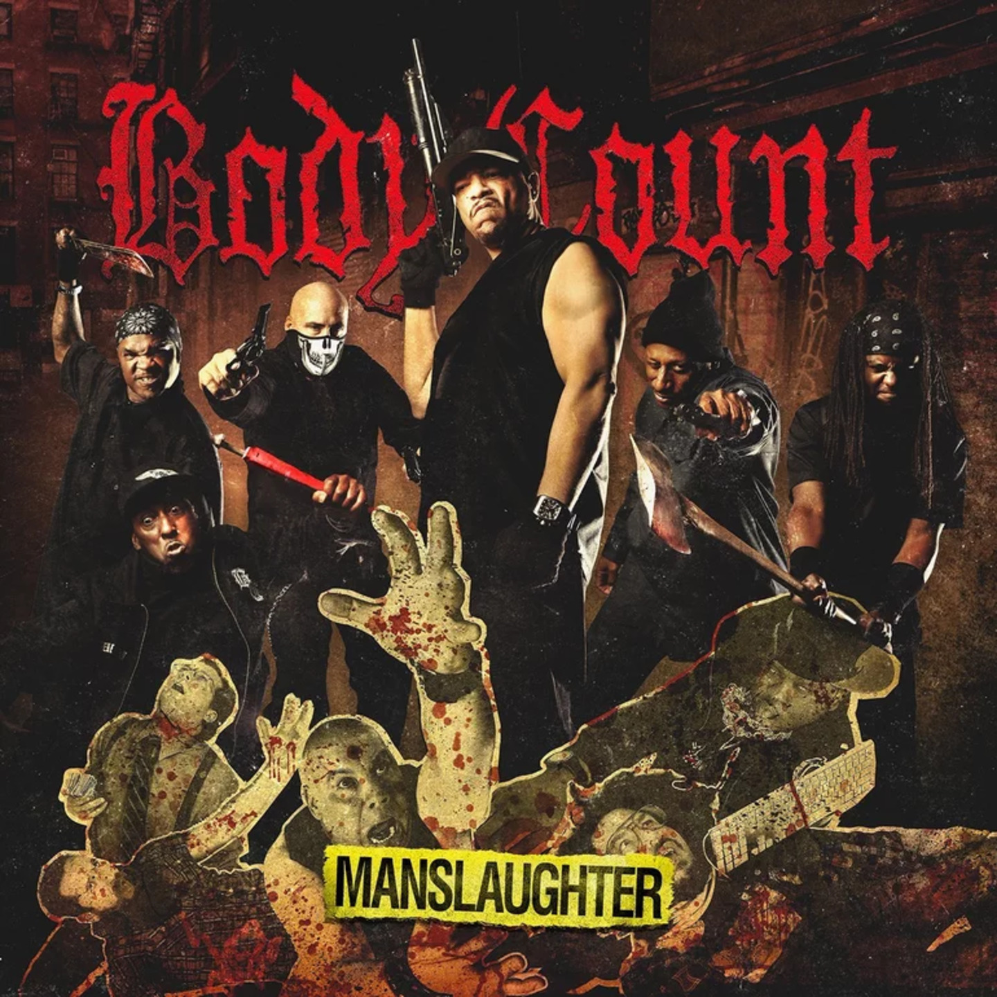 BODY COUNT - Manslaughter LP Indie Exclusive Black-Yellow StripedBlack-Silver Splatter vinyl