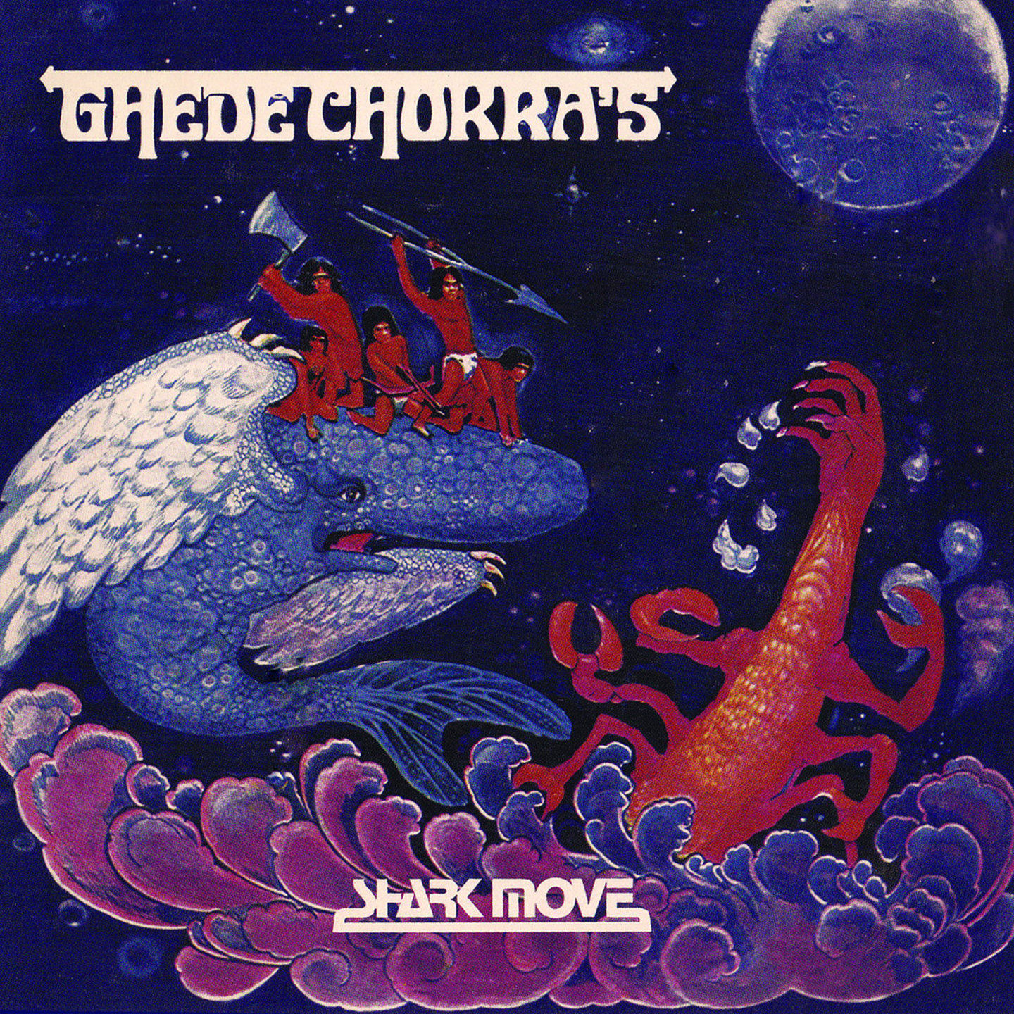 SHARK MOVE - Ghede Chokras LP Blue with White Splatter vinyl