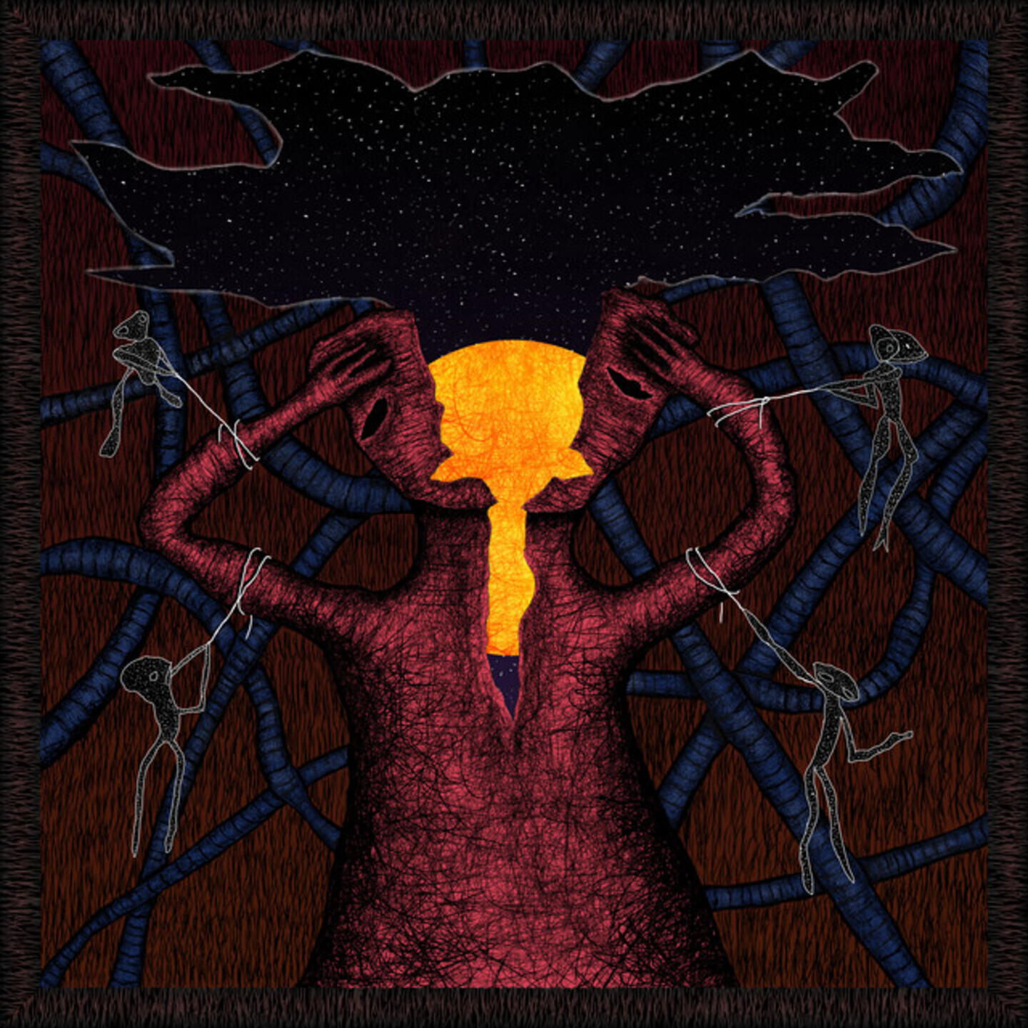 HAIL THE SUN - Divine Inner Tension LP Opaque Red & Blue split vinyl