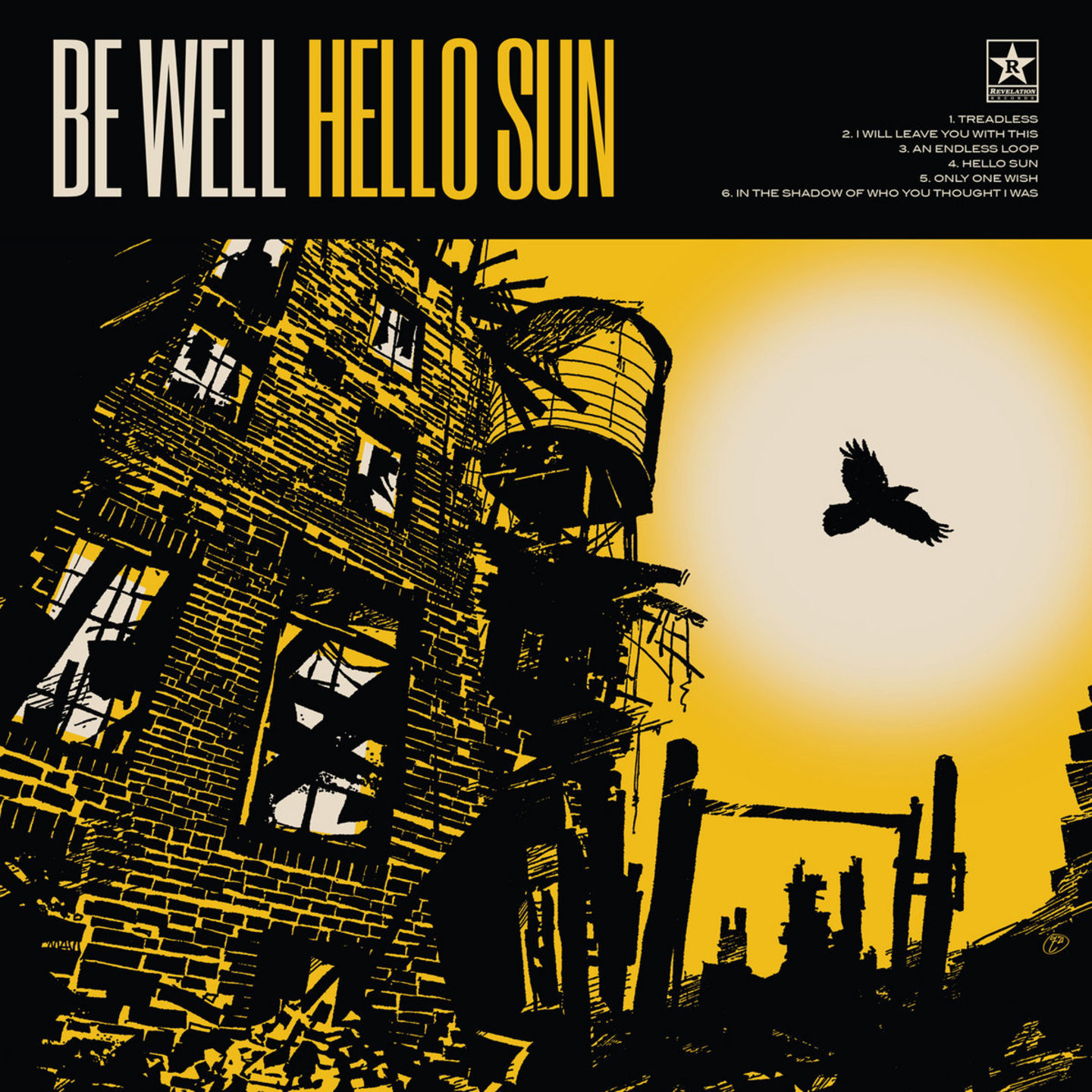 BE WELL - Hello Sun 12 White With Cyan Sunburst vinyl