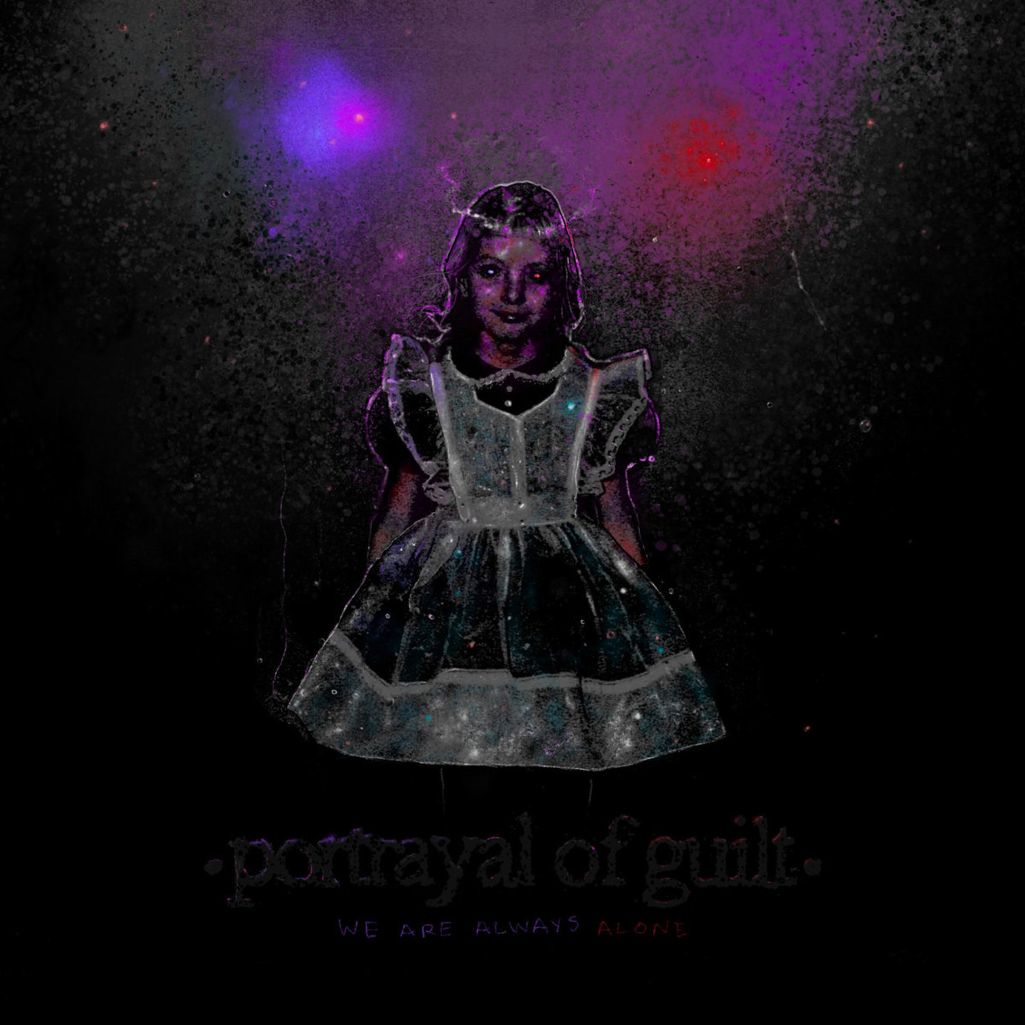 PORTRAYAL OF GUILT - We Are Always Alone LP SIlverBlack w Red Splatter Vinyl