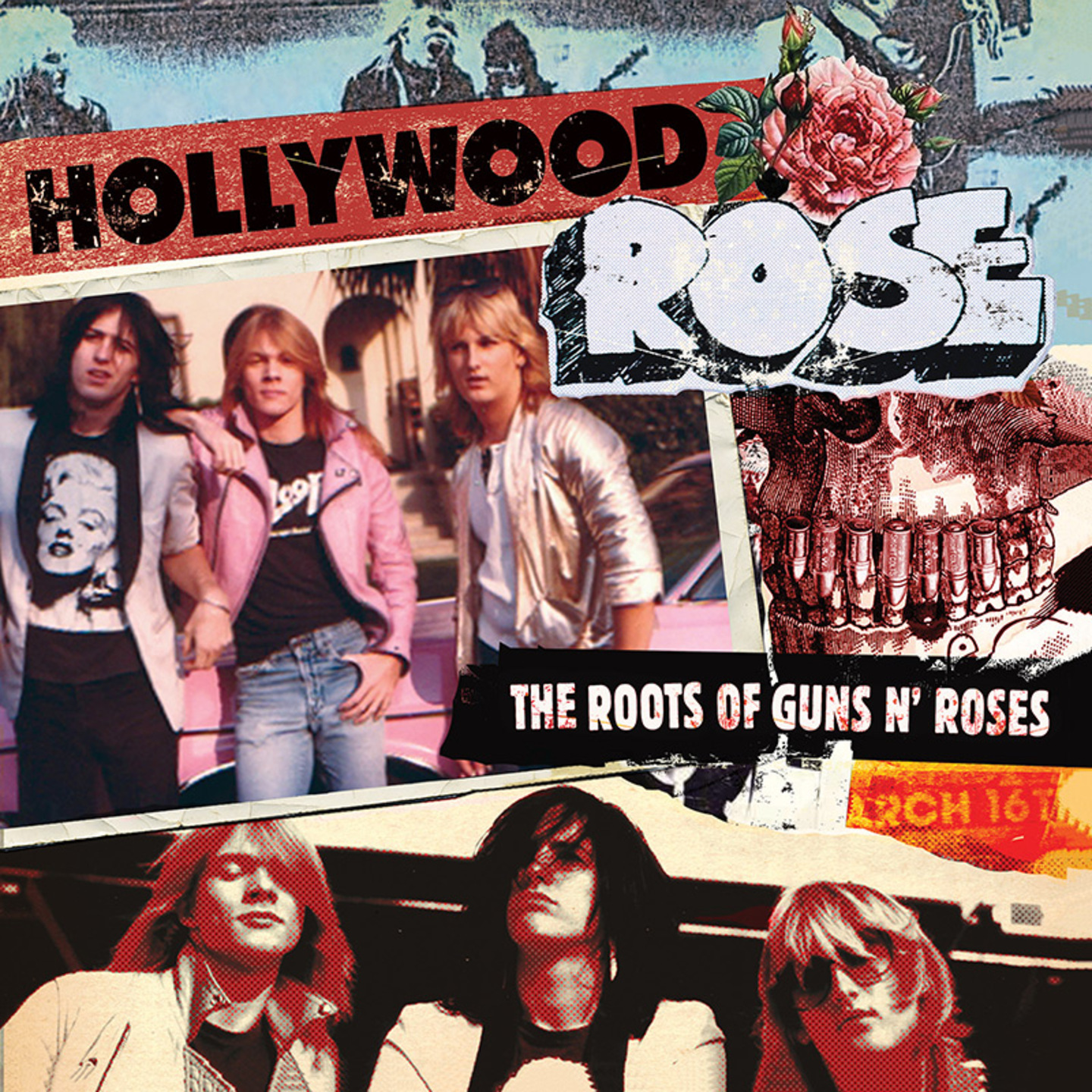 HOLLYWOOD ROSE - The Roots Of Guns N' Roses LP (Red / White Splatter Vinyl)