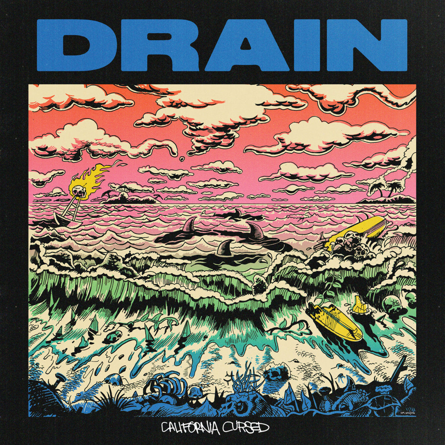 DRAIN - California Cursed LP Yellow Vinyl