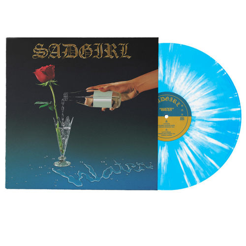 SADGIRL - Water LP Cyan Blue w White Splatter Vinyl