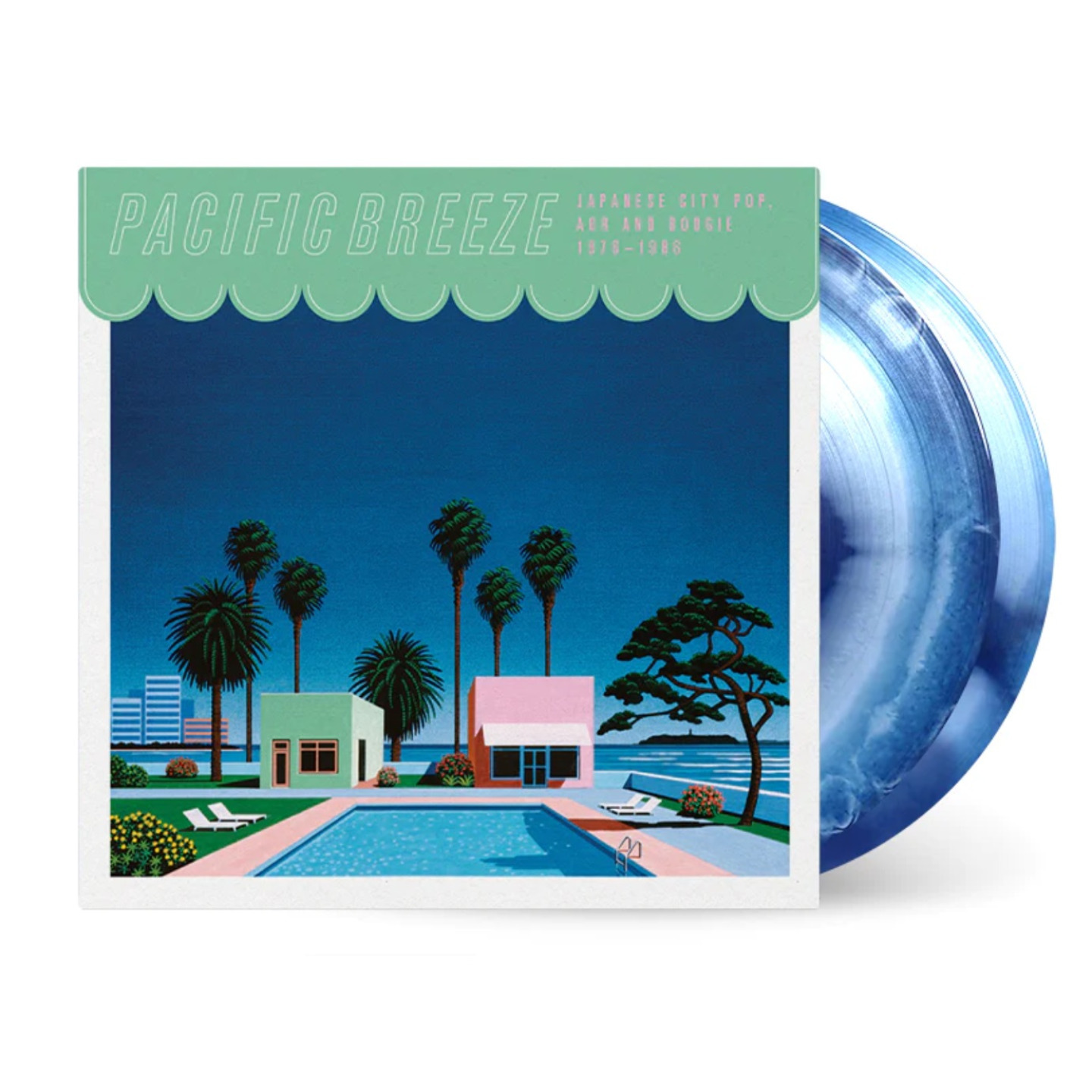 VA - Pacific Breeze Japanese City Pop, AOR & Boogie 1976-1986 Beach Umbrella wax Blue and Green Vinyl