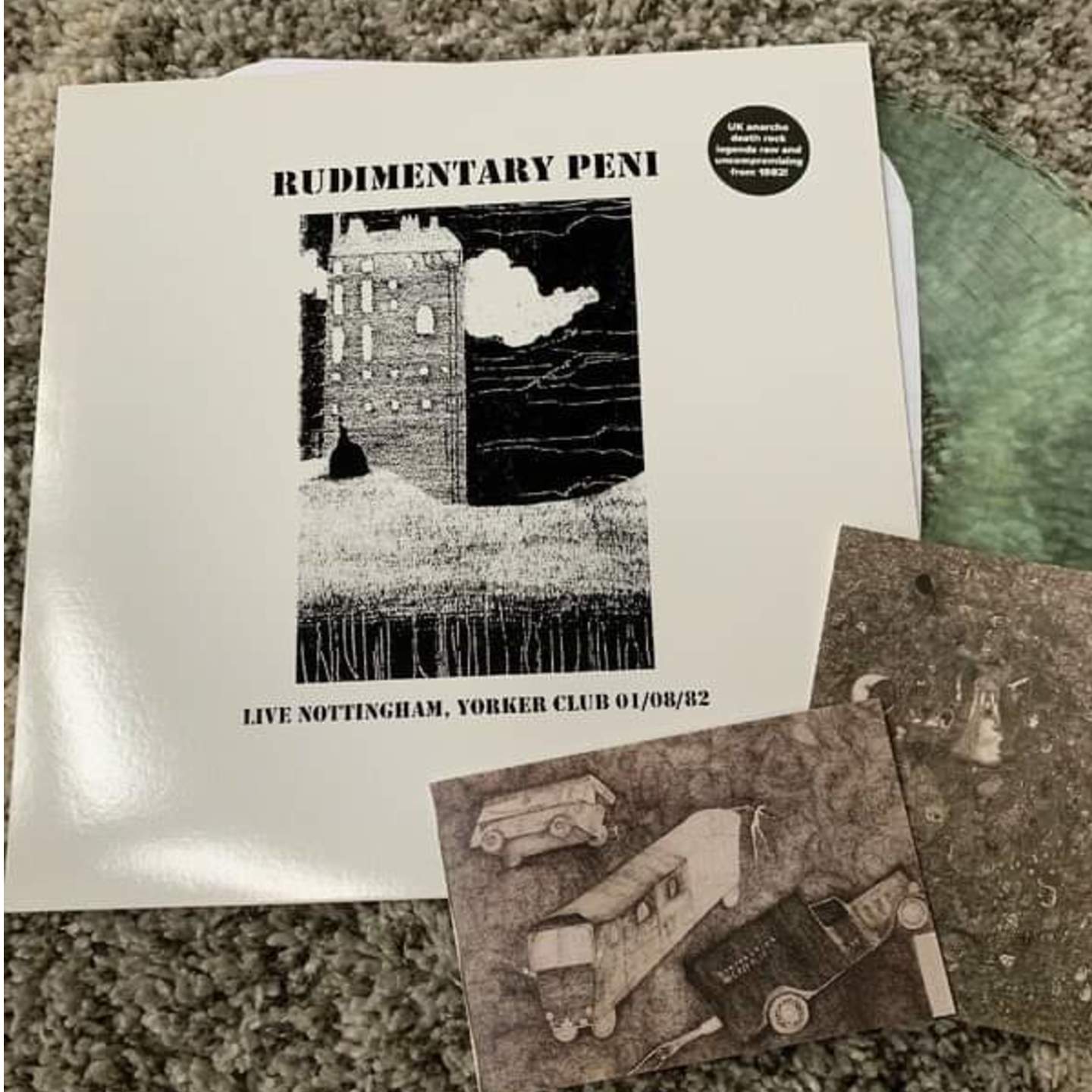 RUDIMENTARY PENI - Live Nottingham, Yorker Club 010882 LP Black Vinyl