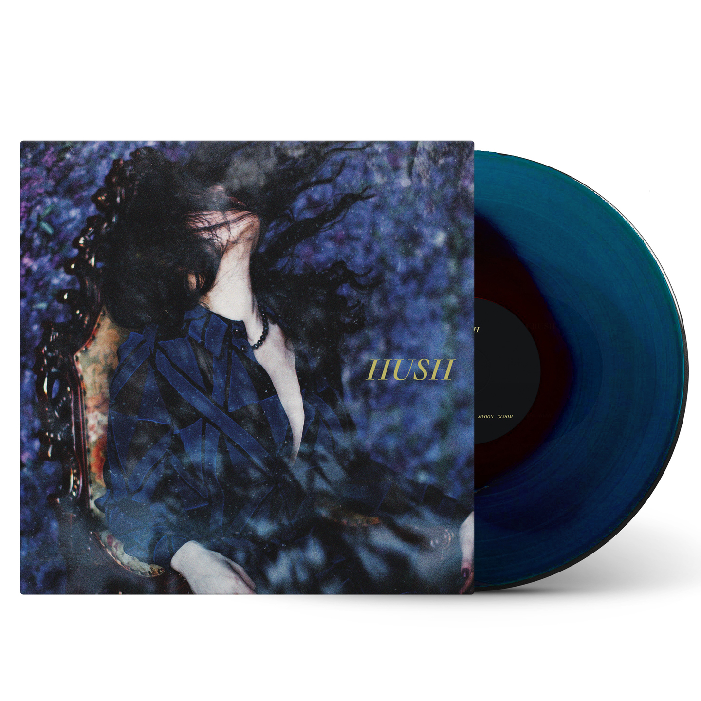 SLOW CRUSH - Hush LP Black in Sea Blue Vinyl