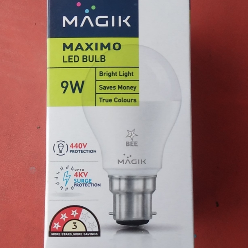 magik maximo 9w led bulb 