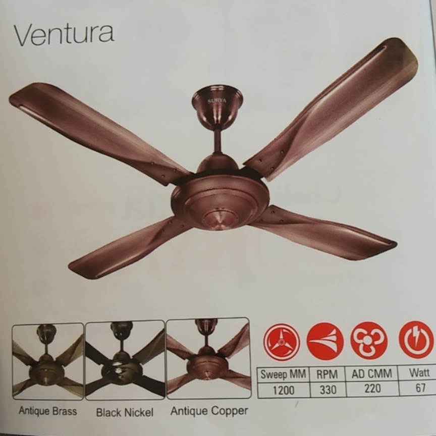  SURYA VENTURA 1200mm DECORATIVE CELLING FAN 