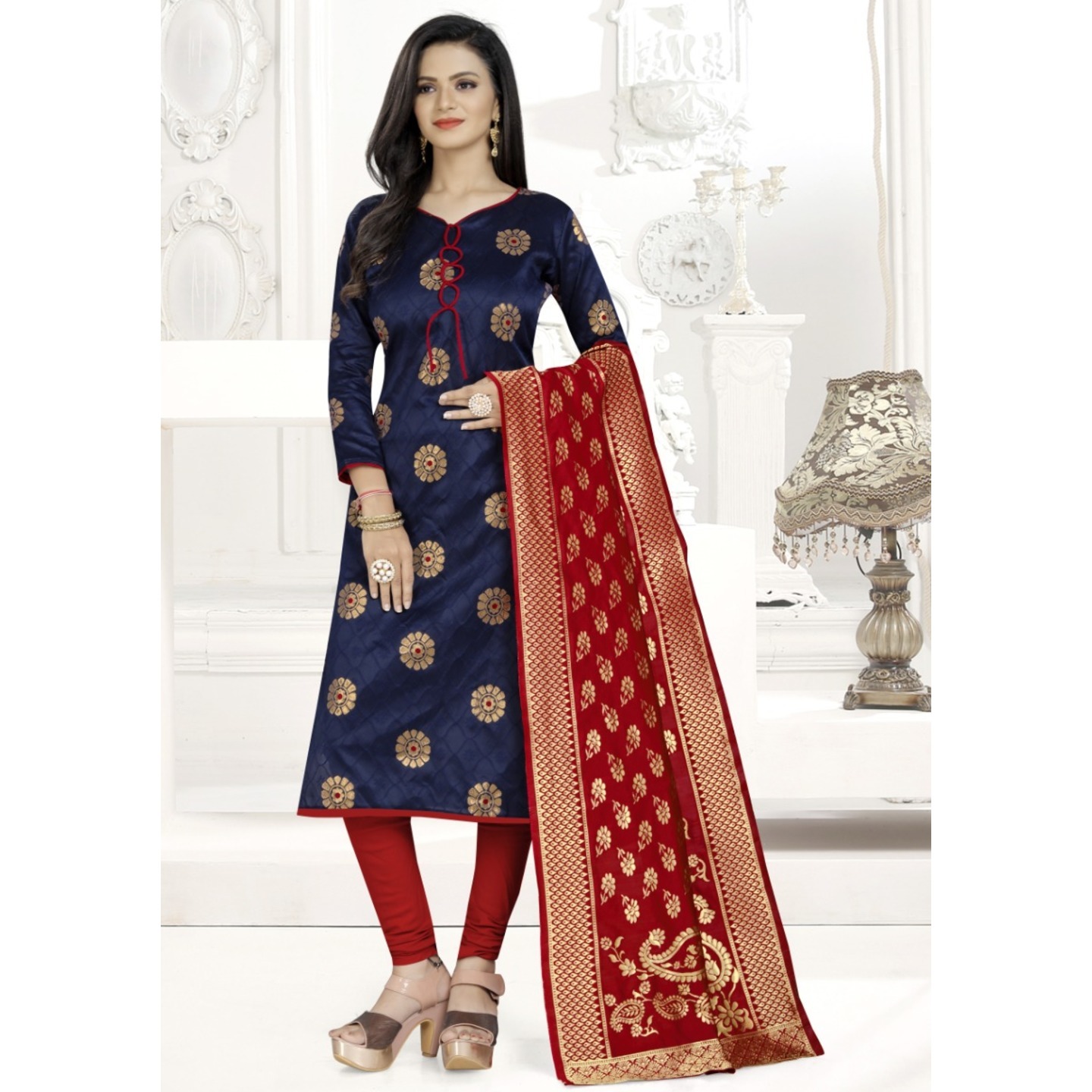 Banarasi Silk Dress-1 Festive Wear Silk Dress Material