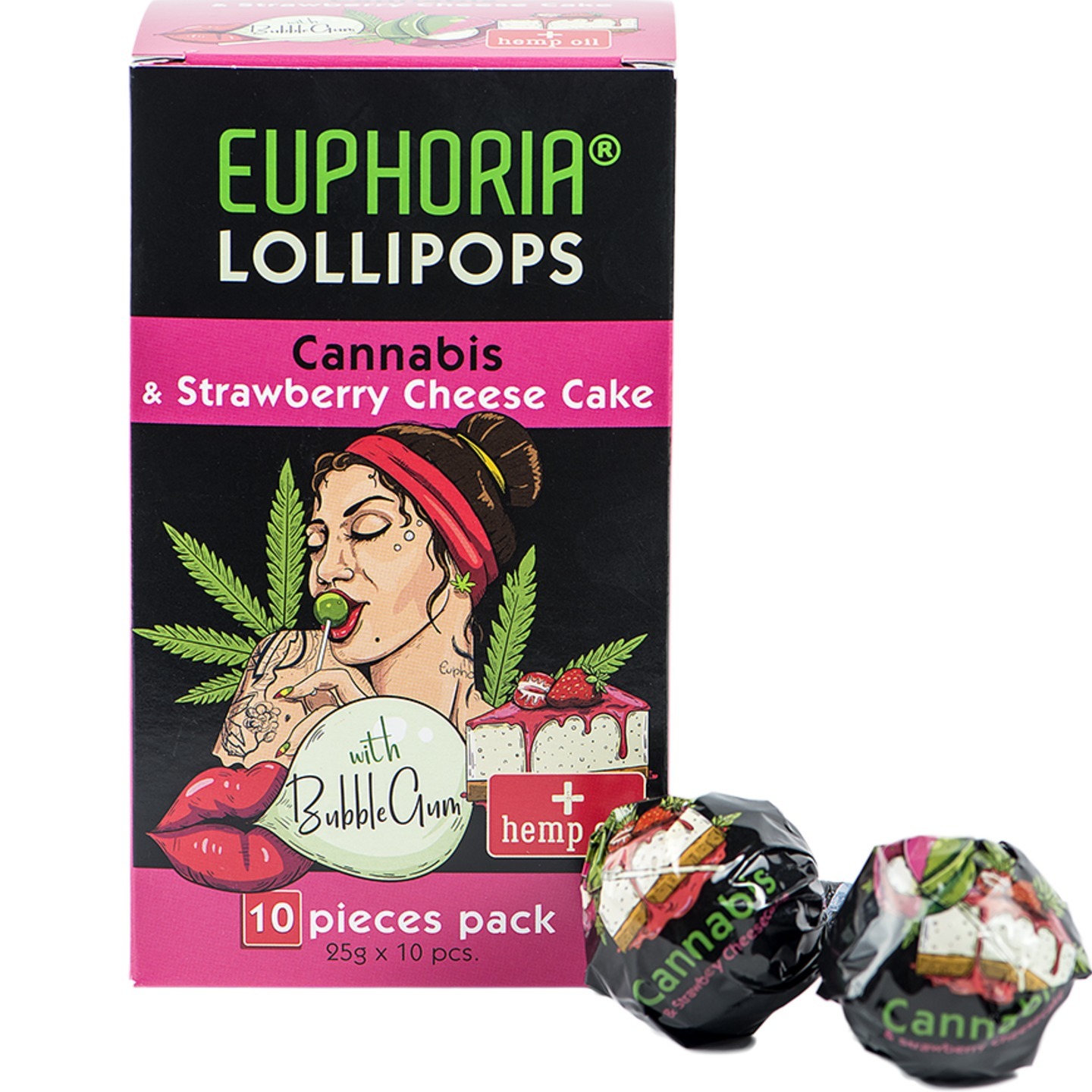 CANNABIS Lollipops With Gum Caramel