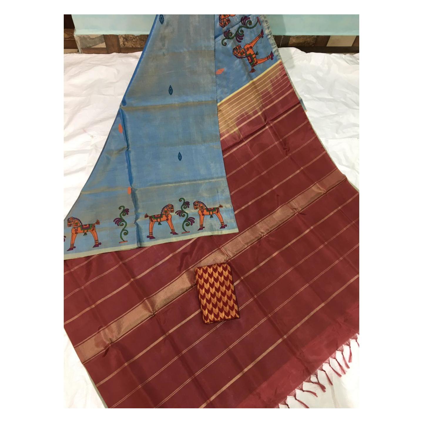 Pure handloom Vaalaipattu / Banana pith sarees